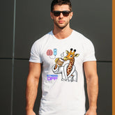 Coffee Lovers Giraffe Themed Cool T-shirt Design