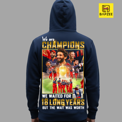 RCB Champions 2025 Dark Edition Special -Unisex Oversized Hoodie