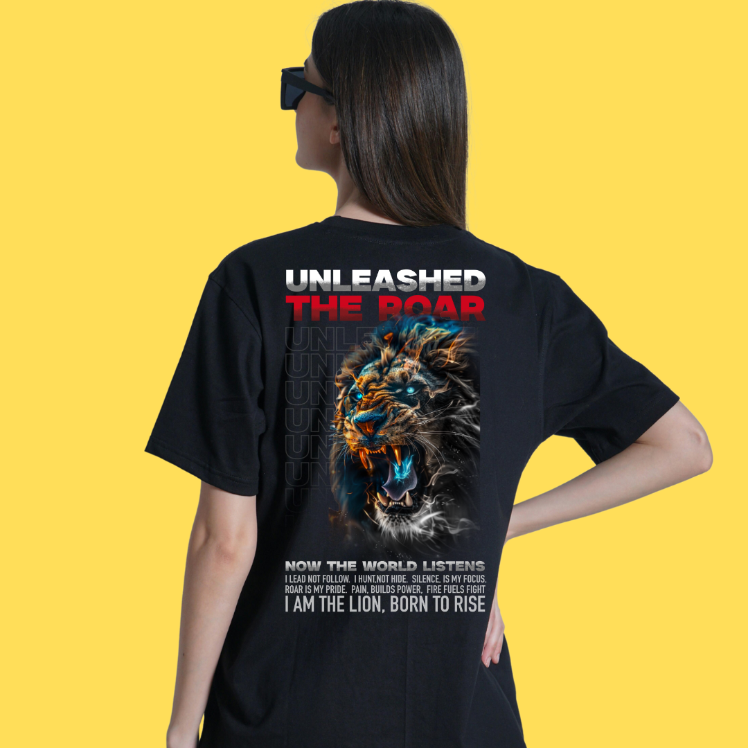 UNLEASHED THE ROAR-Lion themed Exclusive Edition-Unisex Oversized Classic T-Shirt