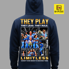 "Royal Aura" Indian Women's Cricket Team-Oversized Hoodie | BapZee Originals-Unisexx Oversized Hoodie