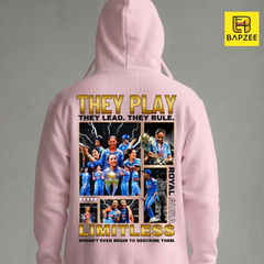 "Royal Aura" Indian Women's Cricket Team-Oversized Hoodie | BapZee Originals-Unisex Oversized Hoodie