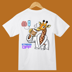Coffee Lovers Giraffe Themed Cool T-shirt Design