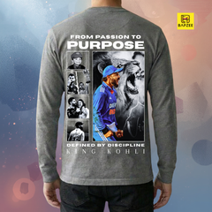 Passion to Purpose-Kohli Roar Edition Men's Full Sleeve T-Shirt