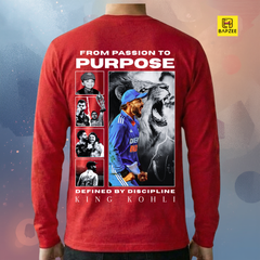 Passion to Purpose-Kohli Roar Edition Men's Full Sleeve T-Shirt