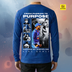 Passion to Purpose-Kohli Roar Edition Men's Full Sleeve T-Shirt