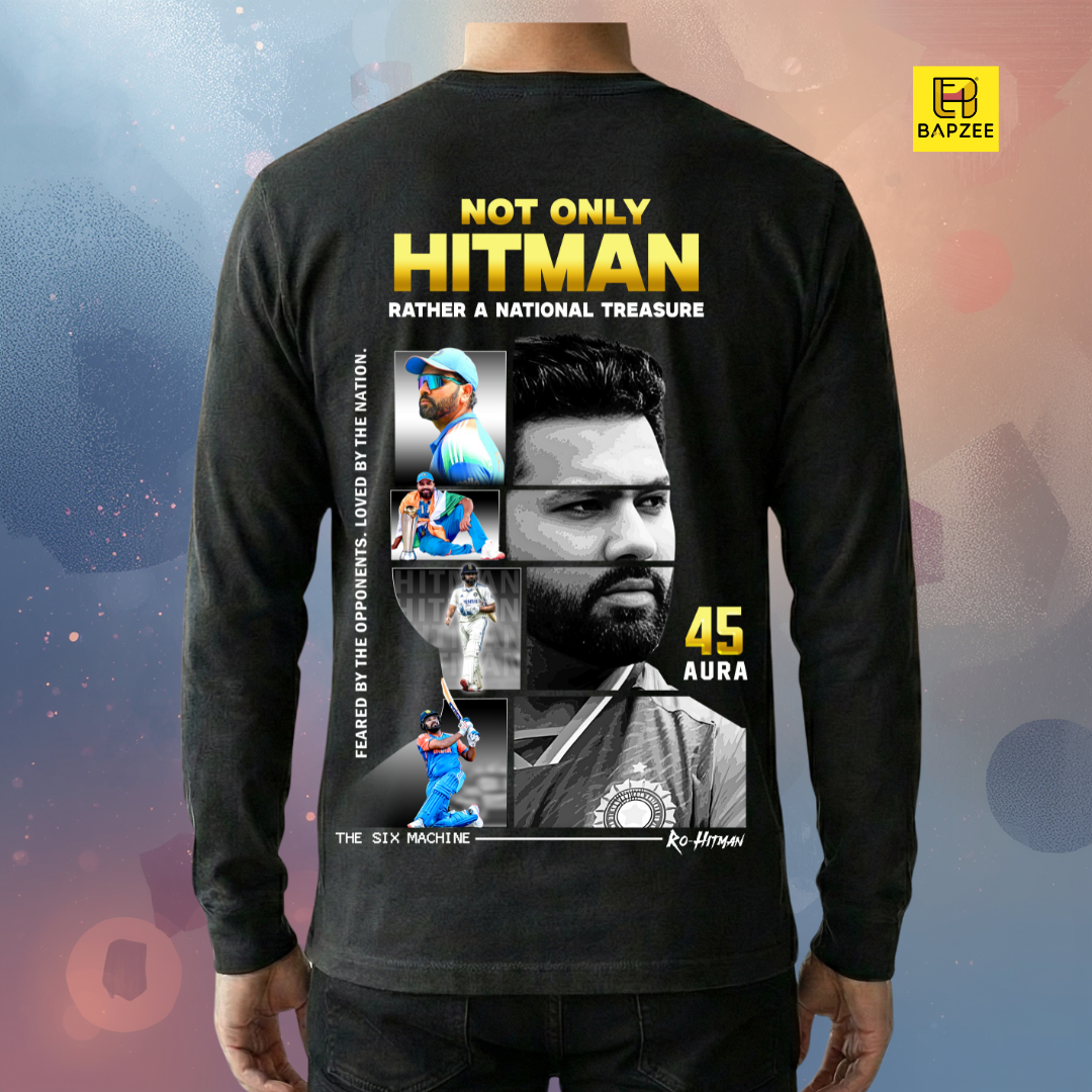 45 Aura- Rohit Sharma Edition-Men's Full Sleeve T-Shirt