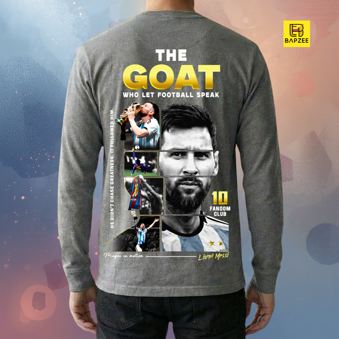 Goat 10-Messi Edition-Men's Full Sleeve T-Shirt