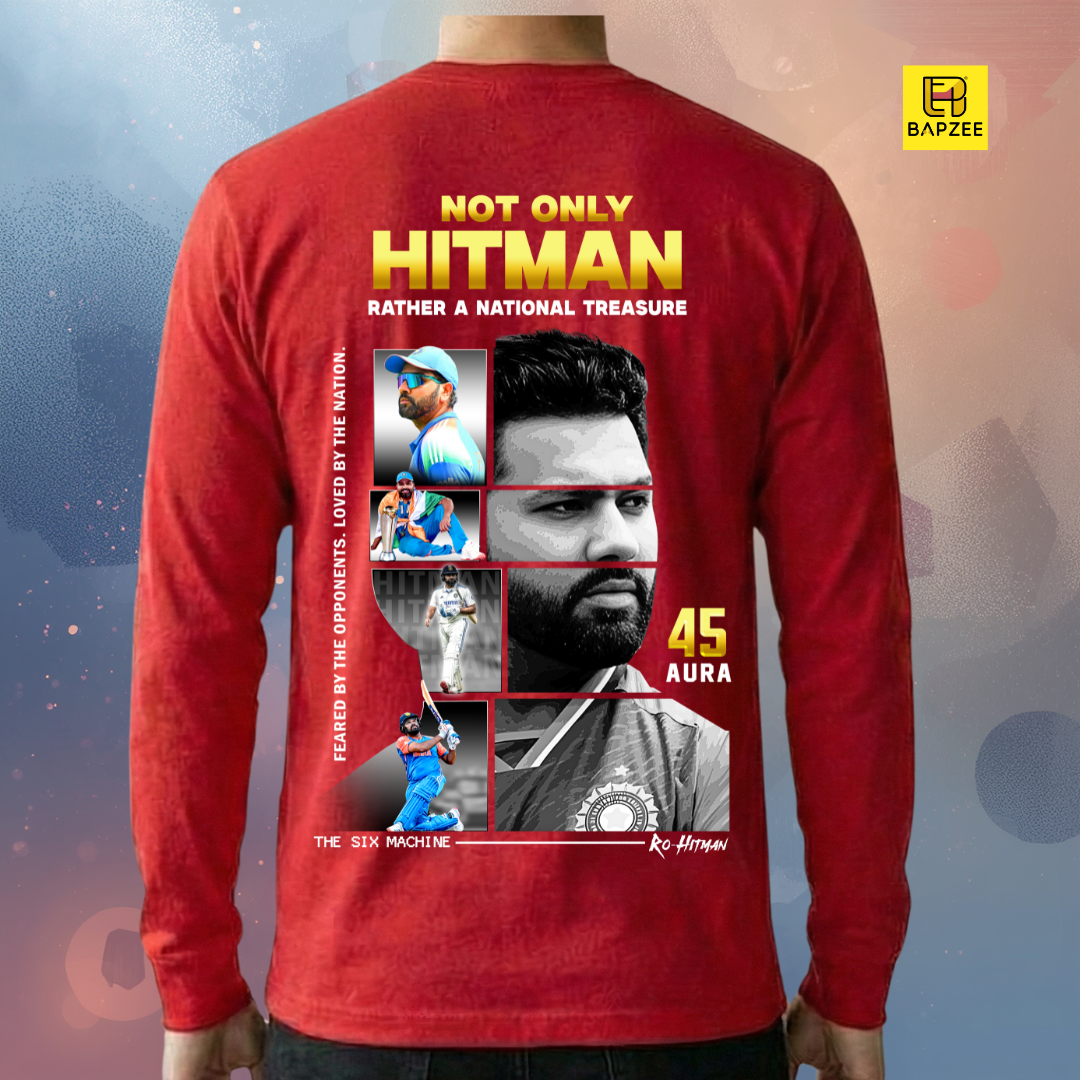 45 Aura- Rohit Sharma Edition-Men's Full Sleeve T-Shirt