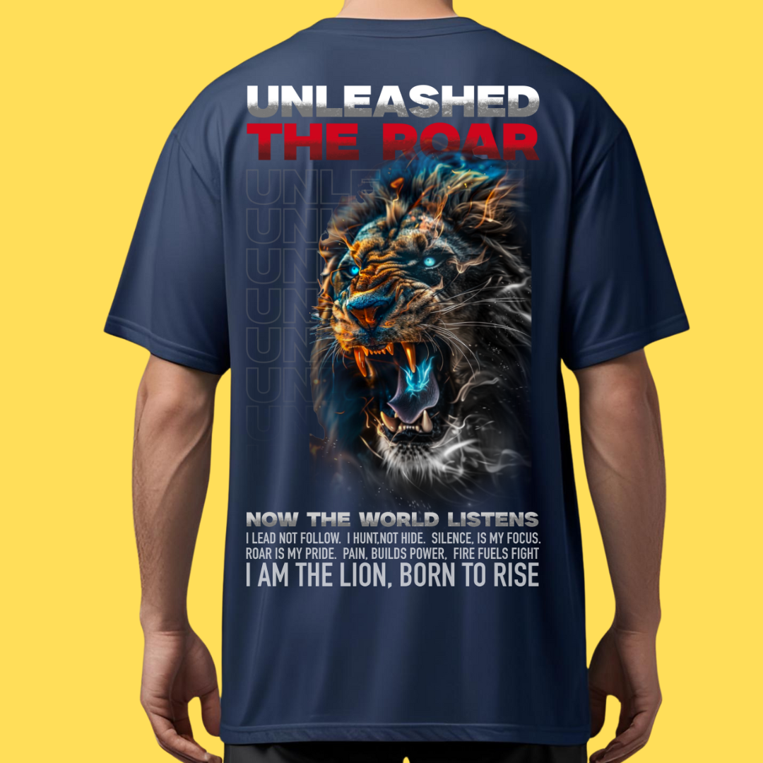 UNLEASHED THE ROAR-Lion themed Exclusive Edition-Unisex Oversized Classic T-Shirt
