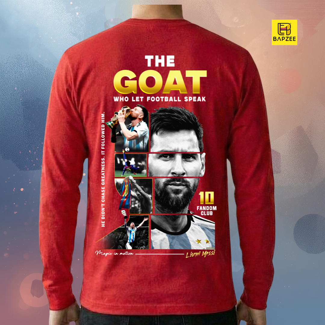 Goat 10-Messi Edition-Men's Full Sleeve T-Shirt