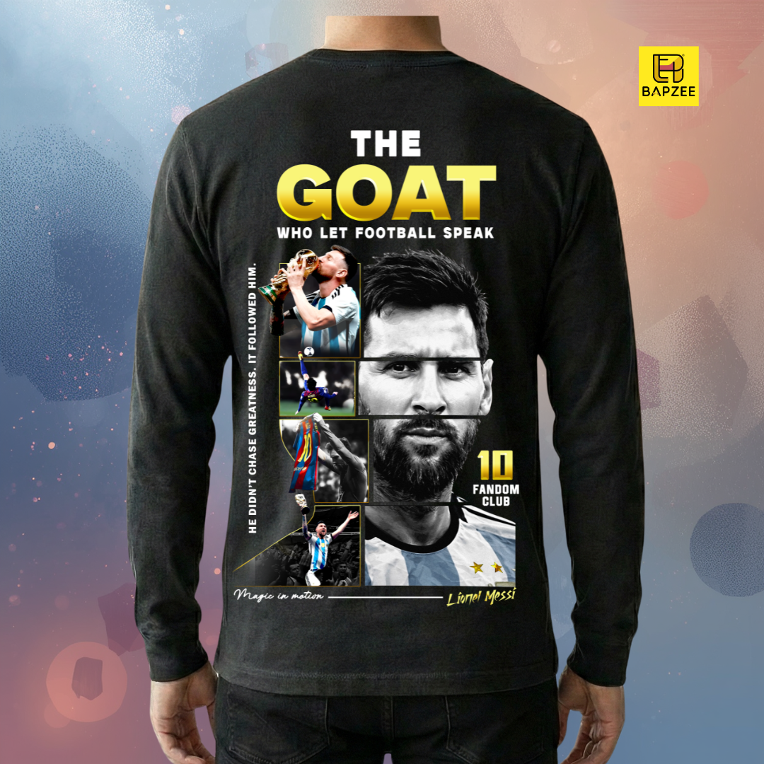 Goat 10-Messi Edition-Men's Full Sleeve T-Shirt