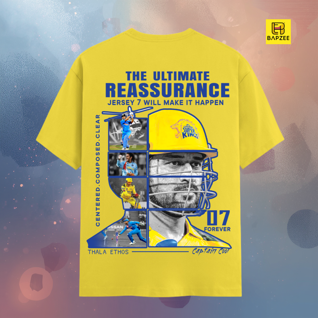 MS Dhoni IPL 2026 Edition-Fan themed-Unisex Classic Yellow Crew T-Shirt
