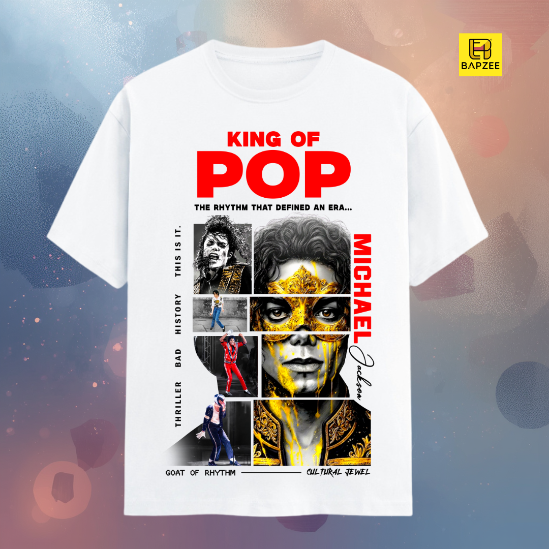 Michael Jackson-The Goat-Front Print-Light Shades-Unisex Classic Crew T-Shirt