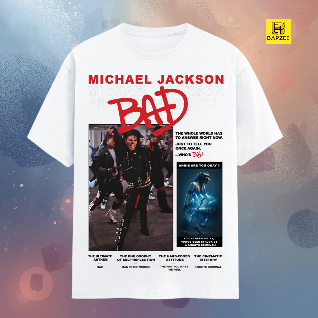 Michael Jackson-Bad Edition-Light Shades-Unisex Classic Crew T-Shirt