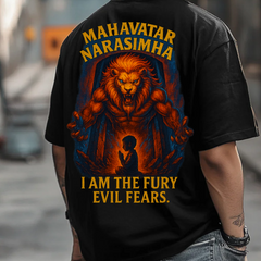 ⚡ I AM THE FURY EVIL FEARS ⚡ - Mahavatar Narasimha Limited Edition Tee