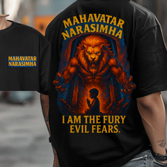 ⚡ I AM THE FURY EVIL FEARS ⚡ - Mahavatar Narasimha Limited Edition Tee