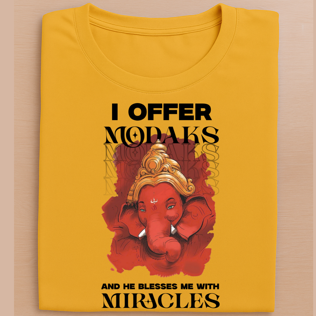 "Modaks & Miracles Bappa Tee" -Unisex Classic Crew T-Shirt