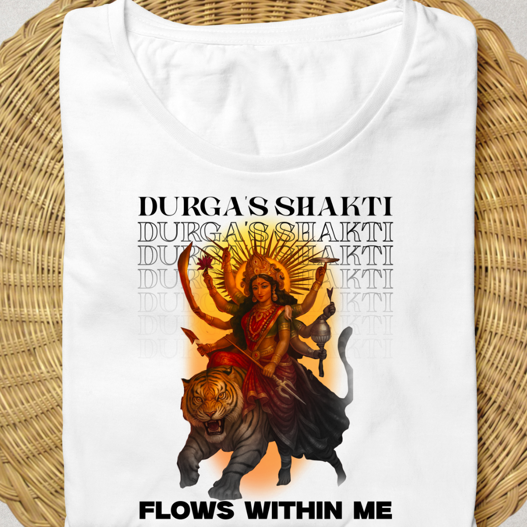 Maa Durga's Devotee- Durga's Shakti Limited Edition Light Shades -T-Shirt