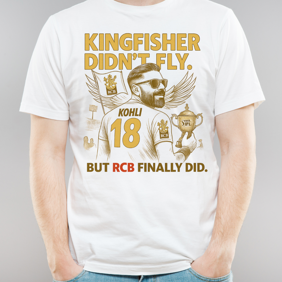 #RCB Exclusive T Shirts - Limited Edition. #Kingfisher+RCB-TuneIn - White
