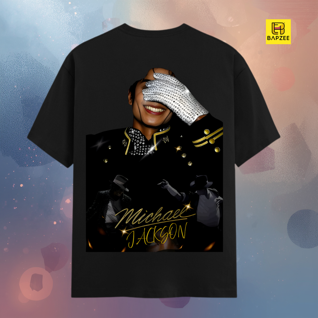 Michael Jackson-Exclusive-Gloves Hiding Face Smile-Unisex Classic Crew T-Shirt