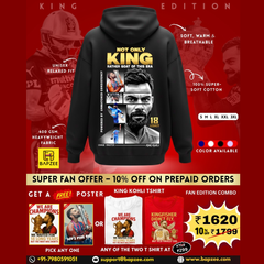 King Kohli -Legacy 18-Unisex Oversized Hoodie-Limited Edition