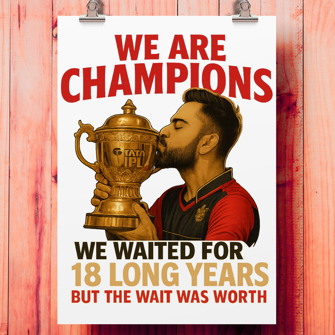 VK Exclusive - RCB Triumph Moment- Acrylic Poster