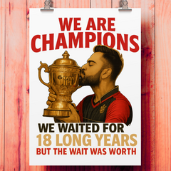 VK Exclusive - RCB Triumph Moment- Acrylic Poster