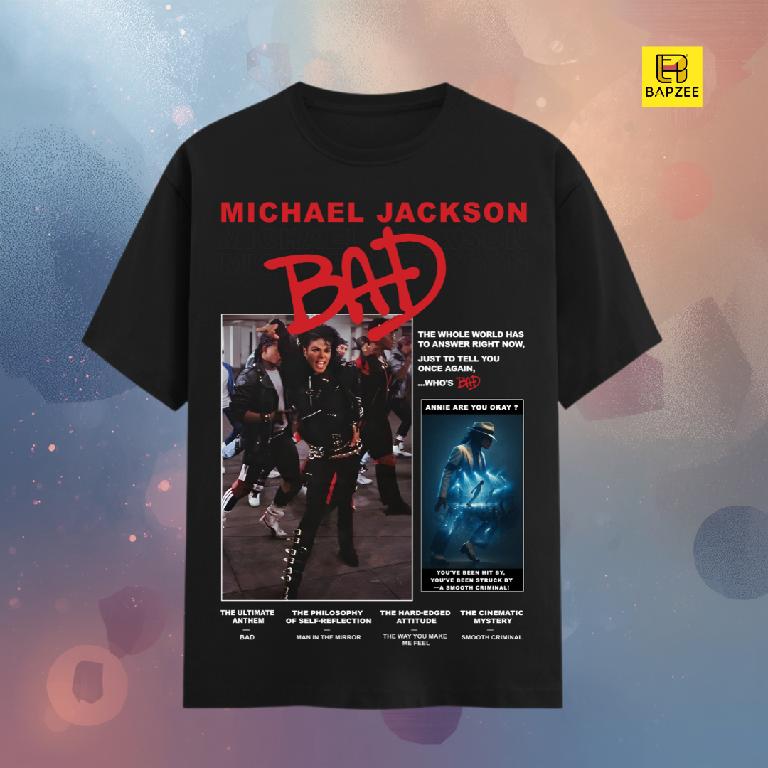 Michael Jackson-Bad Edition-Unisex Classic Crew T-Shirt